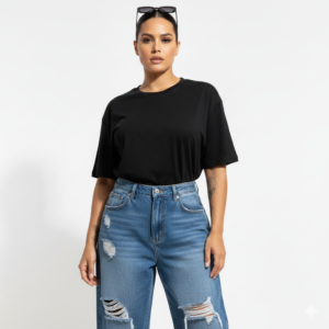 CAMISETA WOMAN NEGRO NOCHE